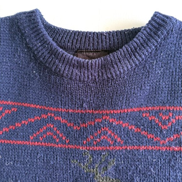 Vintage Blitz, Reindeer Holiday Sweater / Christmas Sweater - Picture 2 of 3